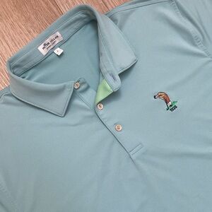 Peter Millar Summer Comfort Polo 1926 Historic Golf Logo Embroidered Men’s Large